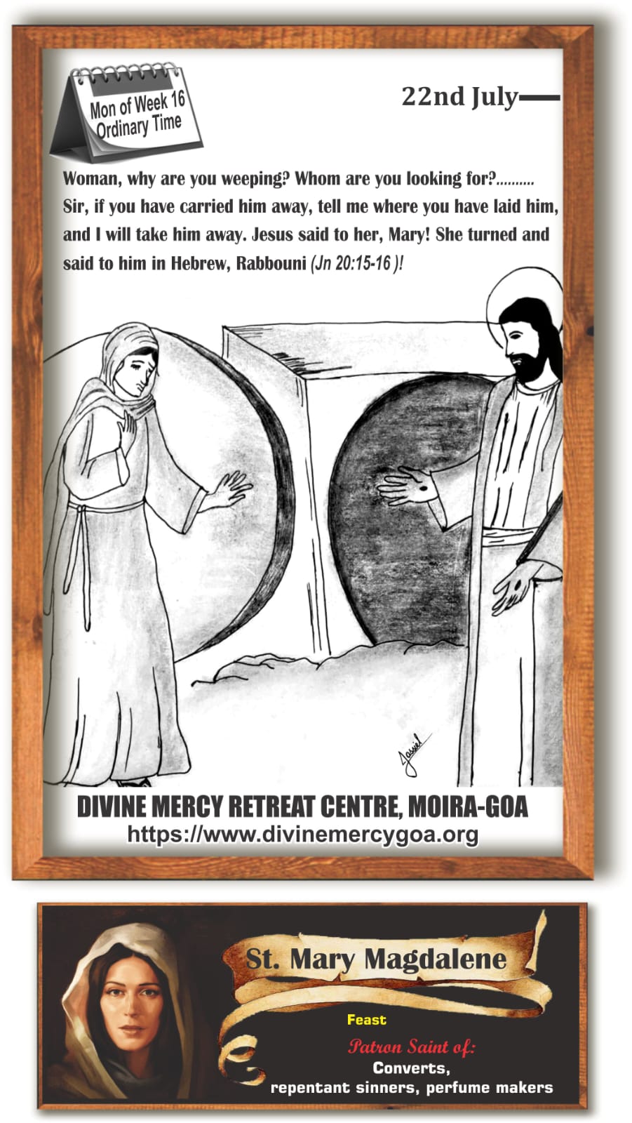 Scripture for the day – 22nd July