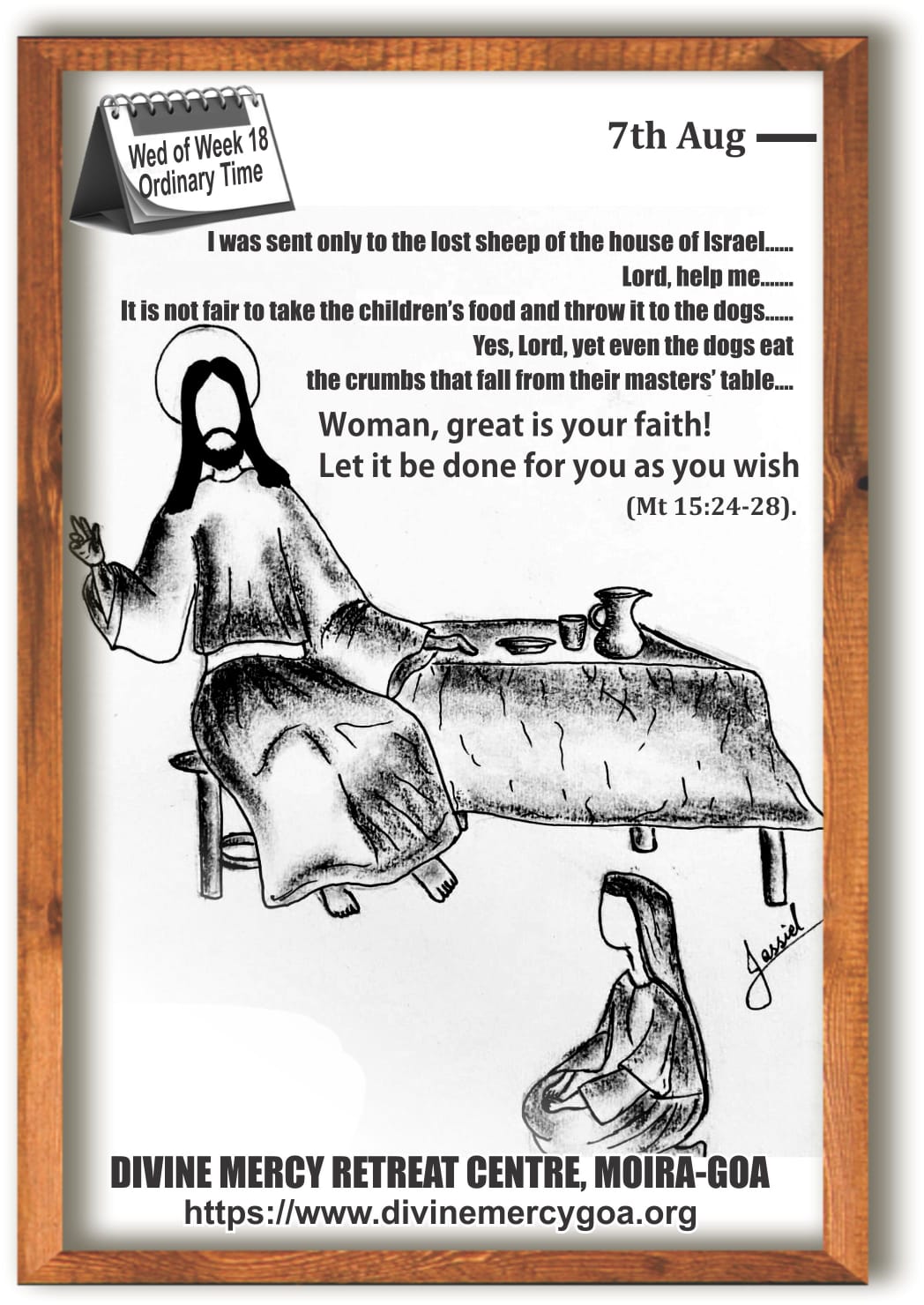 Scripture for the day – 7th August