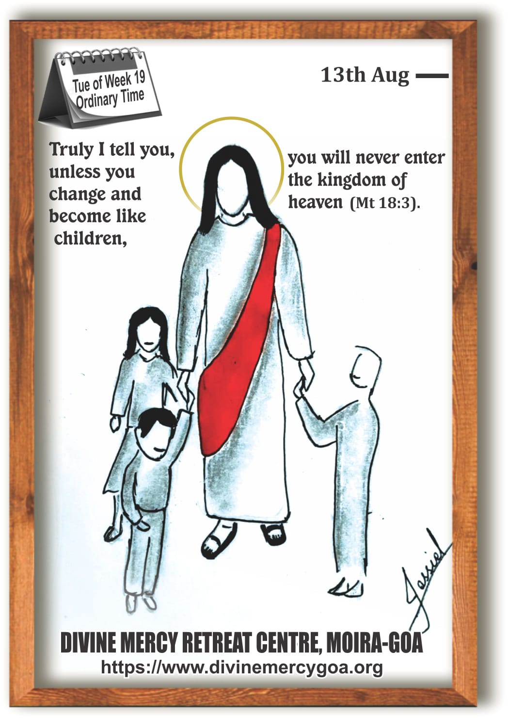 Scripture for the day – 13th August