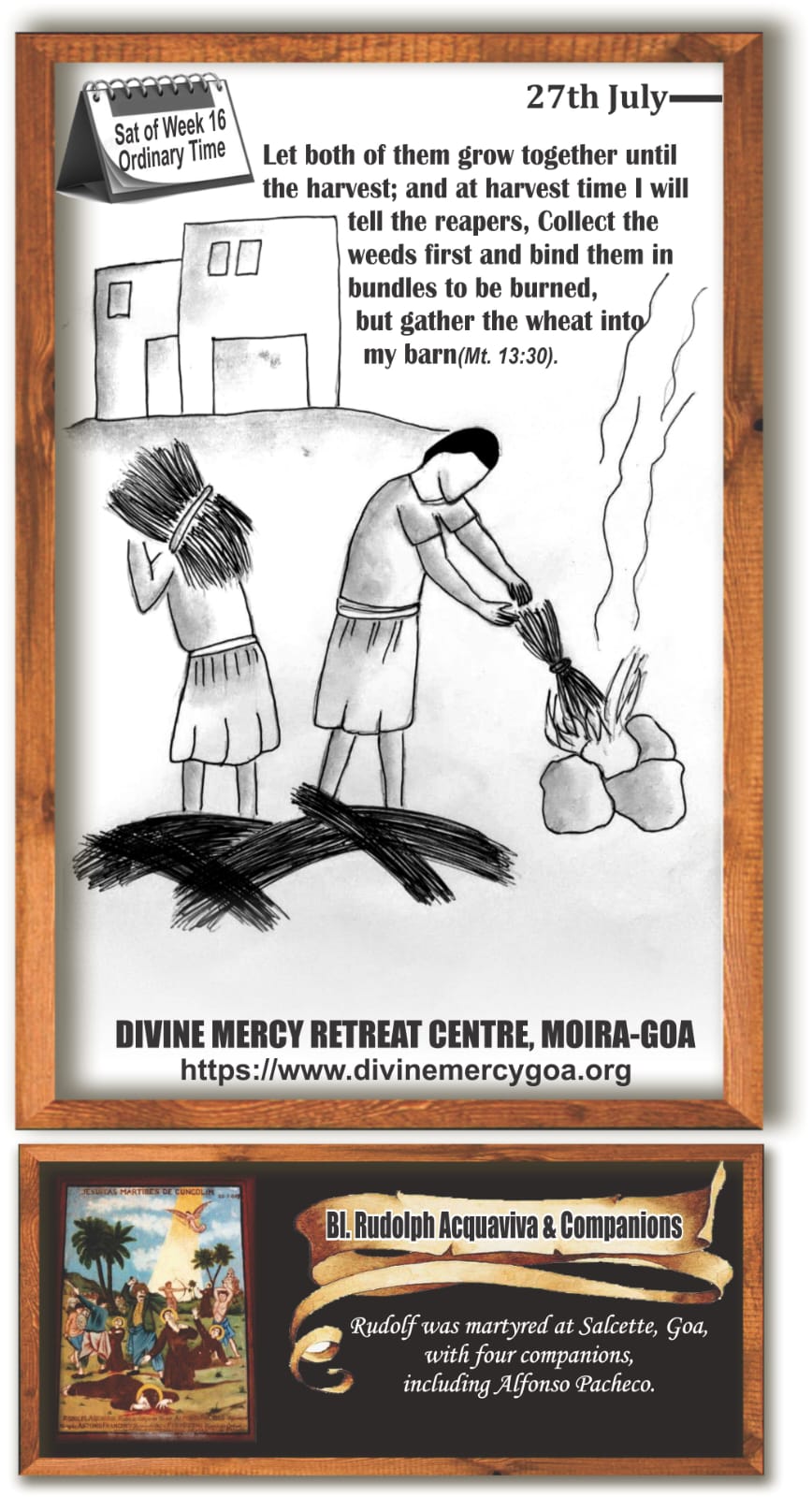 Scripture for the day – 27th July