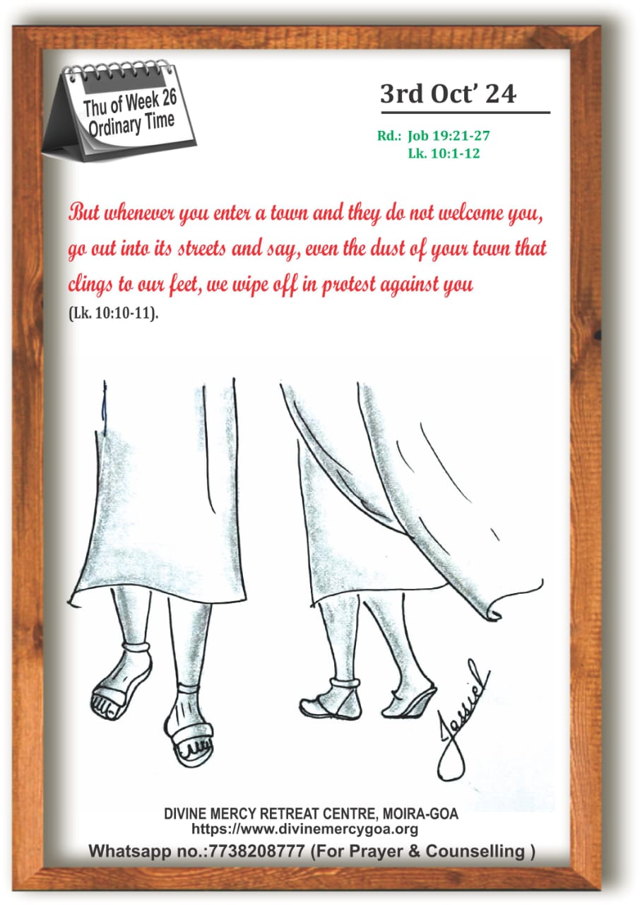 Scripture for the day – 3rd October