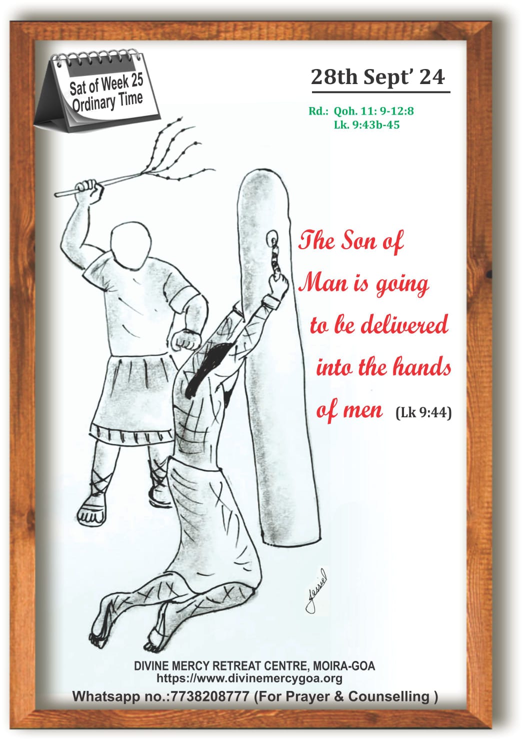 Scripture for the day – 28th September