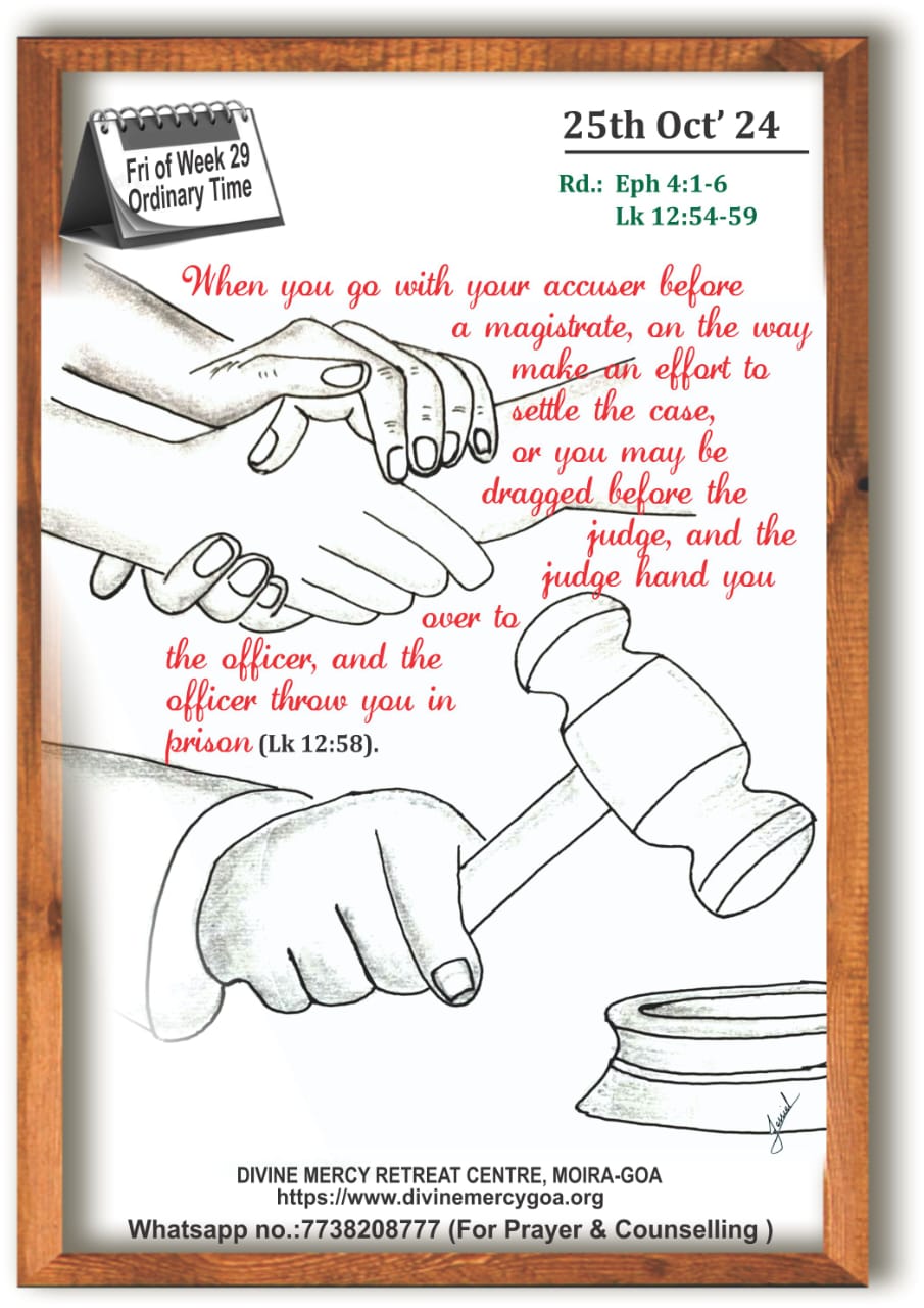 Scripture for the day – 25th October – Divine Mercy